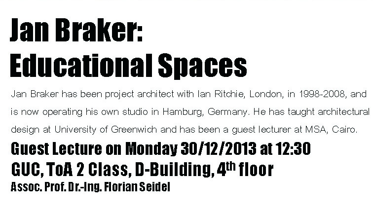 12/2013
Guest Lecture
German University Cairo Vorschau